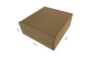 KRAFT CARDBOARD POSTAL BOXES 15X15X6cm SET/50